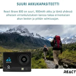 Outlet React Action-kamera Brave 800 V2 eri värejä
