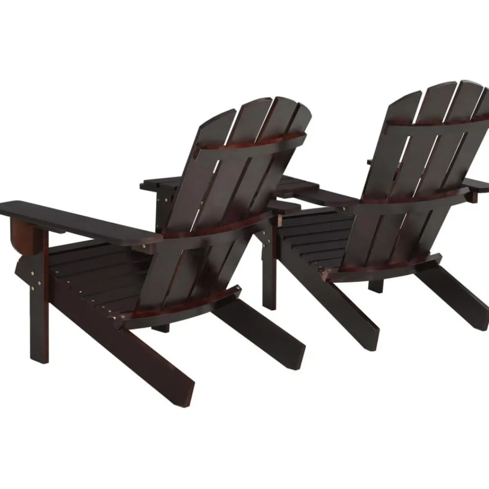 FinePRICE Adirondack-puutarhatuoli täysi kuusi ruskea