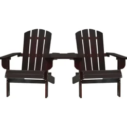 FinePRICE Adirondack-puutarhatuoli täysi kuusi ruskea