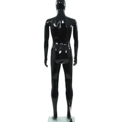 Discount FinePRICE Aidon kokoinen miesmallinukke lasijalustalla musta 185 cm
