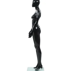 Sale FinePRICE Aidon kokoinen naismallinukke lasijalustalla musta 175 cm
