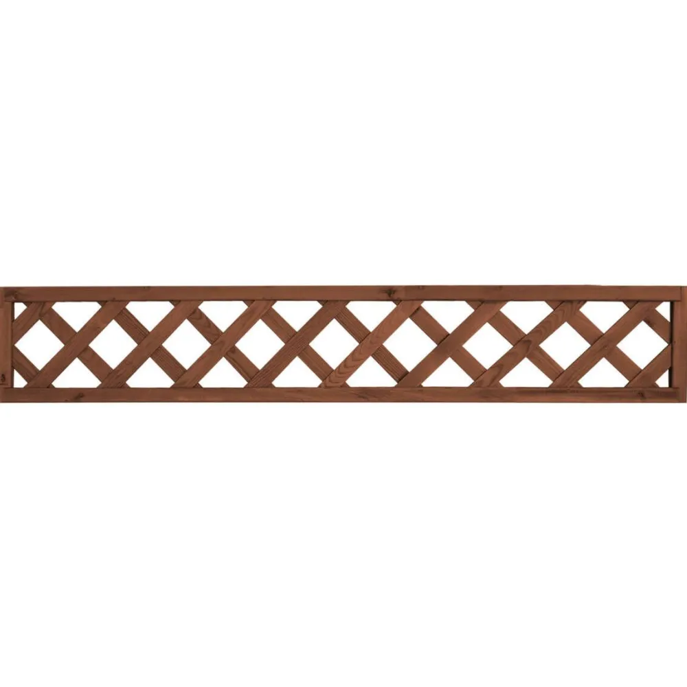 Sale Tammiston puu Aitaelementti Lehto A62R 1800x300 mm vinoristikko ruskea