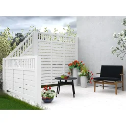 Outlet Palmako Aitaelementti Helis 4 90x180 cm valkoinen 5 kpl/pkt