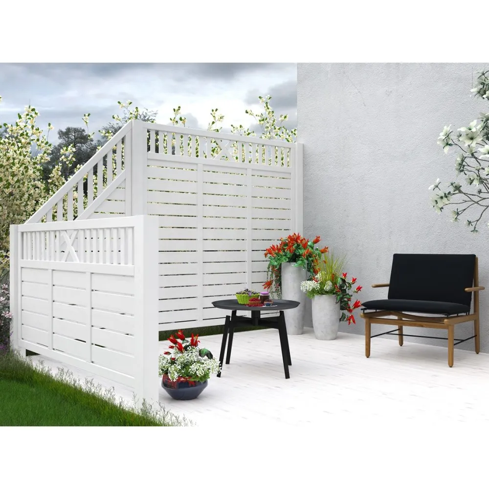 Outlet Palmako Aitaelementti Helis 4 90x180 cm valkoinen 5 kpl/pkt