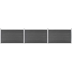 Hot FinePRICE Aitapaneelisarja WPC 526x105 cm musta