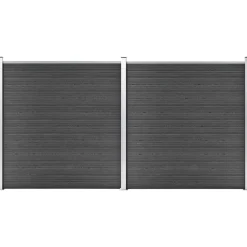 Outlet FinePRICE Aitapaneelisarja WPC 353x186 cm musta