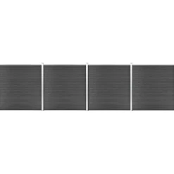FinePRICE Aitapaneelisarja WPC 699x186 cm musta