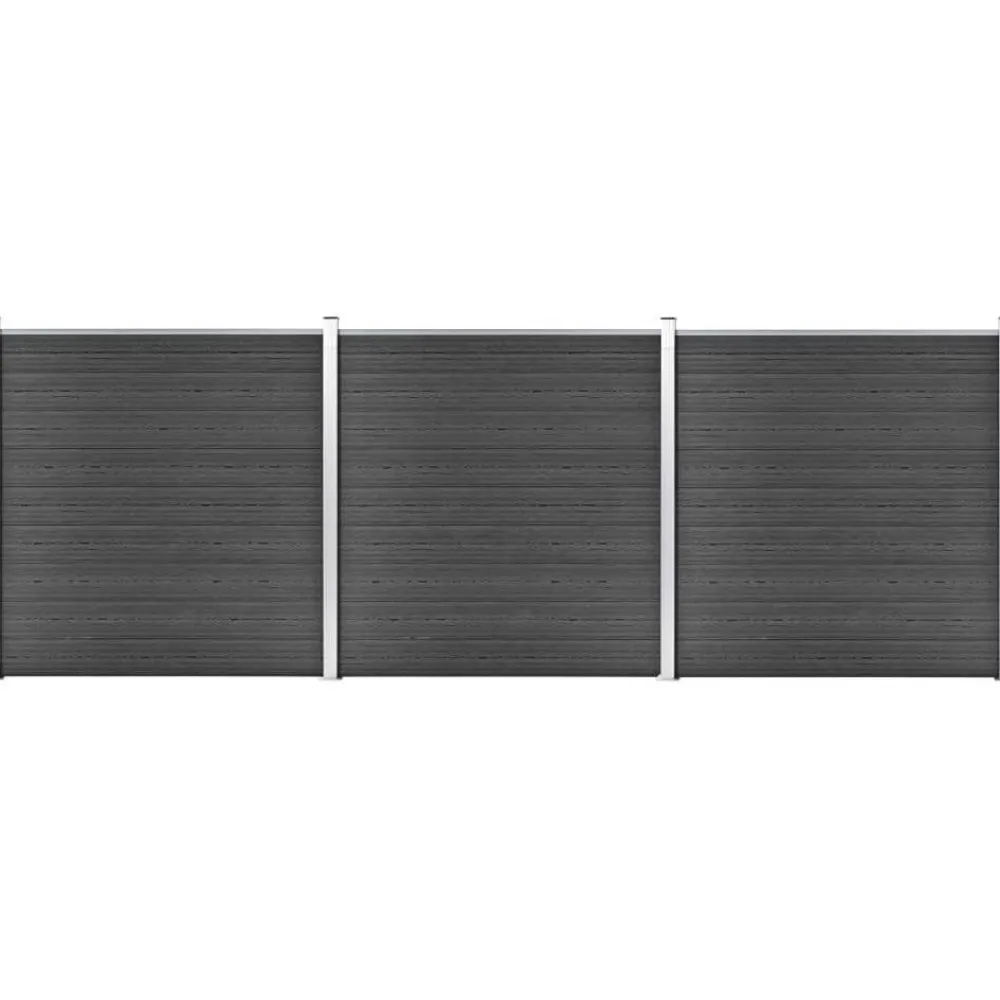 New FinePRICE Aitapaneelisarja WPC 526x186 cm musta