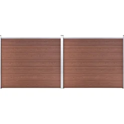 Online FinePRICE Aitapaneelisarja WPC 353x146 cm ruskea
