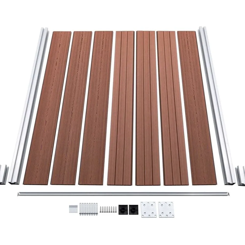 Discount FinePRICE Aitapaneelisarja WPC 699x146 cm ruskea