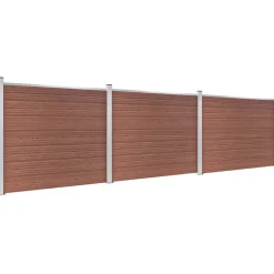 FinePRICE Aitapaneelisarja WPC 526x146 cm ruskea