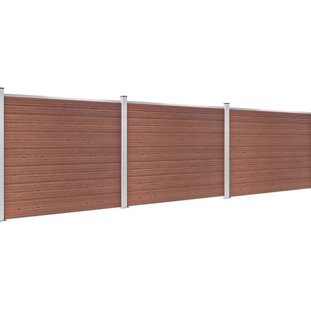 FinePRICE Aitapaneelisarja WPC 526x146 cm ruskea