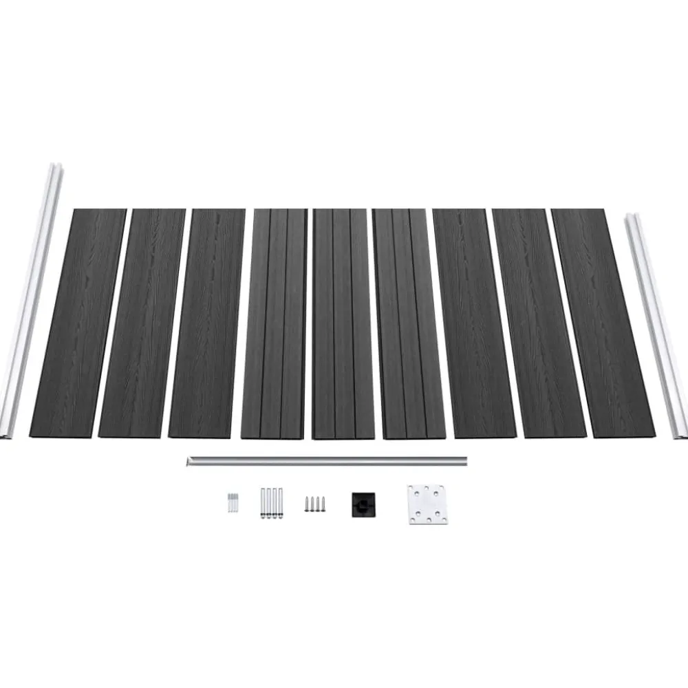 Outlet FinePRICE Aitapaneeli WPC 95x186 cm musta