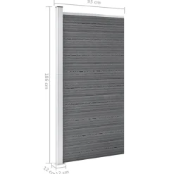 Outlet FinePRICE Aitapaneeli WPC 95x186 cm musta