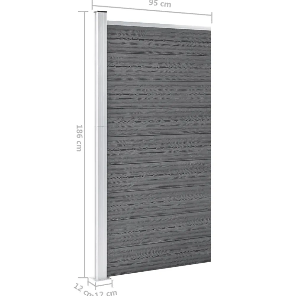 Outlet FinePRICE Aitapaneeli WPC 95x186 cm musta