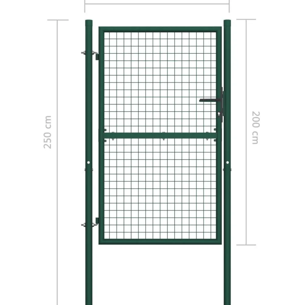 FinePRICE Aitaportti teräs 100x200cm vihreä