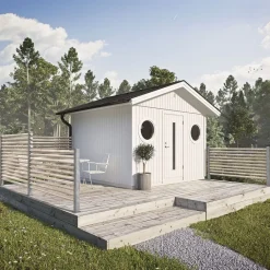 Online JABO Aitatolppa Öckerö pääty, 70x70x715mm valkoinen