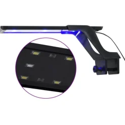 Sale FinePRICE Akvaarion LED-valo kiinnittimillä 25-45 cm valkoinen