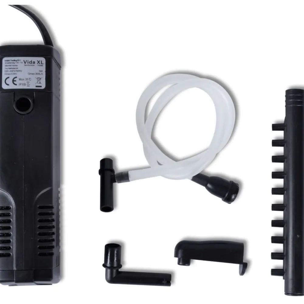 New FinePRICE Akvaarion Suodatinpumppu Aktiivihiilellä 300L/h
