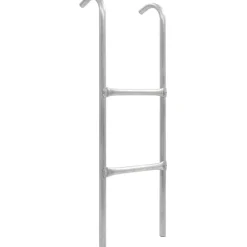 Outlet FinePRICE 2-askelmaiset trampoliinin tikkaat, teräs, hopea, 102,6 cm