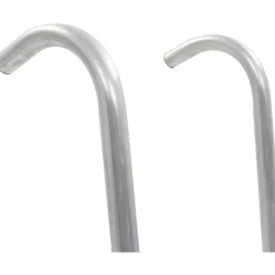 Outlet FinePRICE 2-askelmaiset trampoliinin tikkaat, teräs, hopea, 102,6 cm