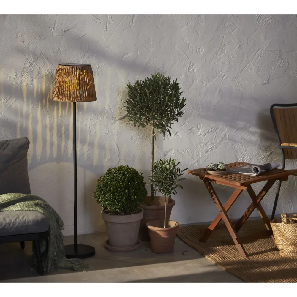 Star Trading Aurinkokennolattiavalaisin Cesta, 102cm, musta/ruskea