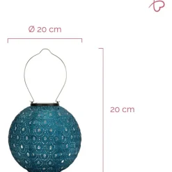 Hot Paulmann Aurinkokennolyhty Pauleen Sunshine Charm, IP44, 3500K, tummansininen