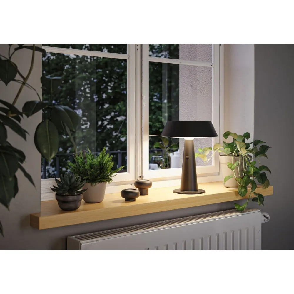 Clearance Paulmann Aurinkokennopöytävalaisin Soala 30.6cm 2700K 165lm 2.1W USB antrasiitti