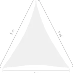 Best FinePRICE Aurinkopurje Oxford-kangas kolmio 4x5x5 m valkoinen