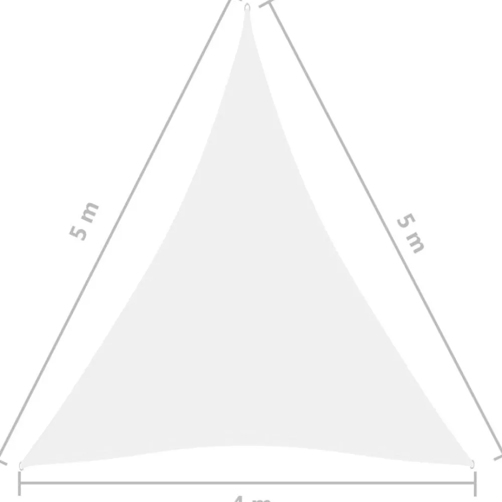 Best FinePRICE Aurinkopurje Oxford-kangas kolmio 4x5x5 m valkoinen
