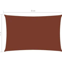 Hot FinePRICE Aurinkopurje Oxford kangas suorakaide 5x8 m terrakotta
