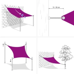 Hot FinePRICE Aurinkopurje Oxford-kangas suorakaide 5x6 m musta (35769)
