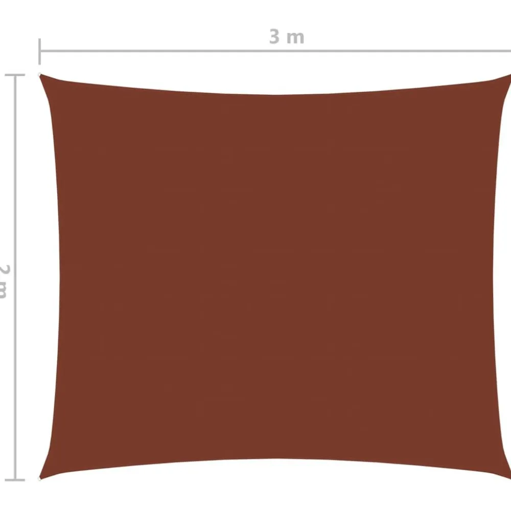 Discount FinePRICE Aurinkopurje Oxford kangas suorakaide 2x3 m terrakotta