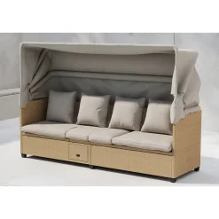 Sale Venture Home Aurinkotuoli katoksella Nopy, beige/polyrottinki