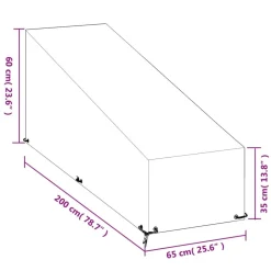 Hot FinePRICE Aurinkotuolin suojus 12 purjerengasta 200x65x35/60 cm PE