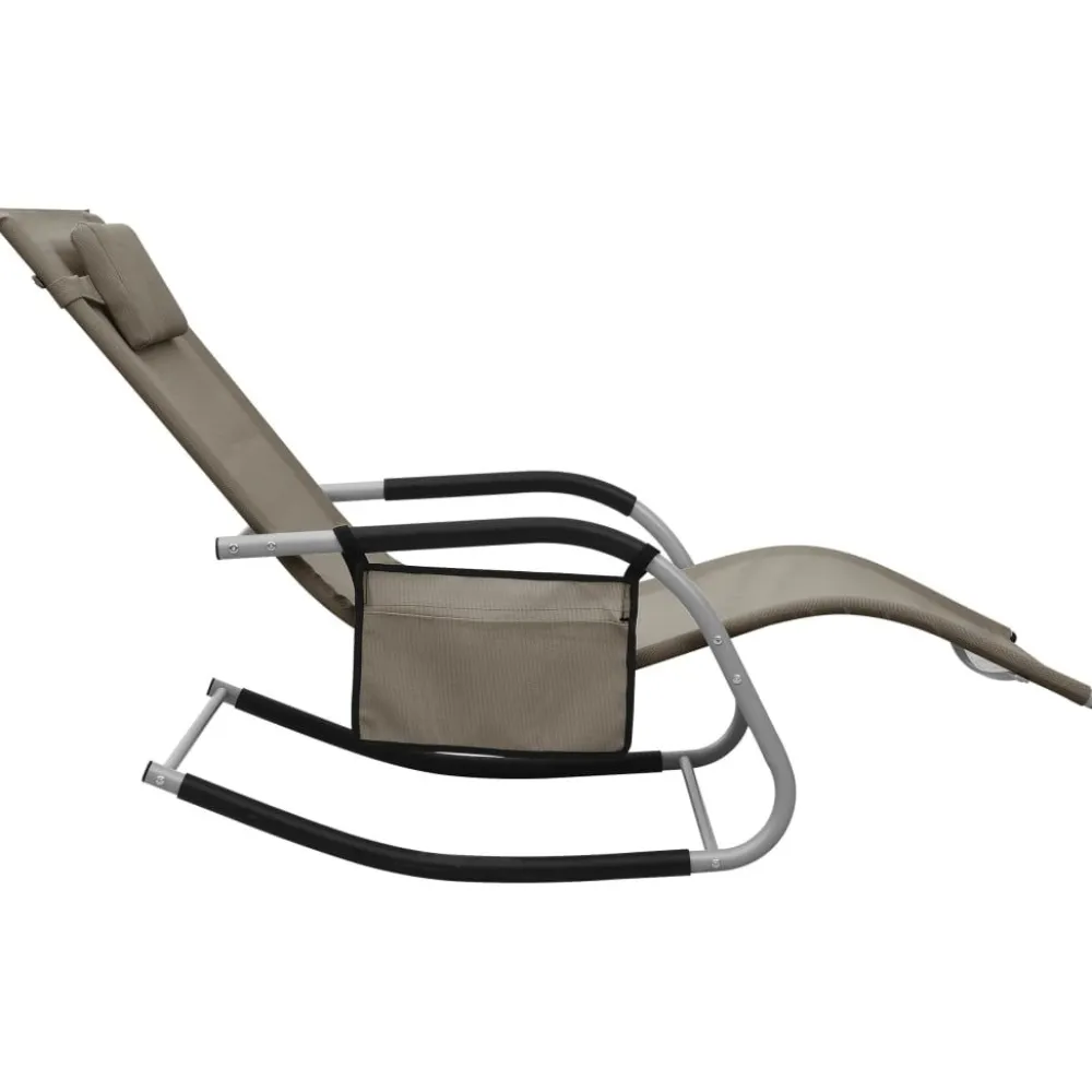 Sale FinePRICE Aurinkotuoli textilene kerma/harmaa