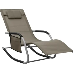 Sale FinePRICE Aurinkotuoli textilene kerma/harmaa
