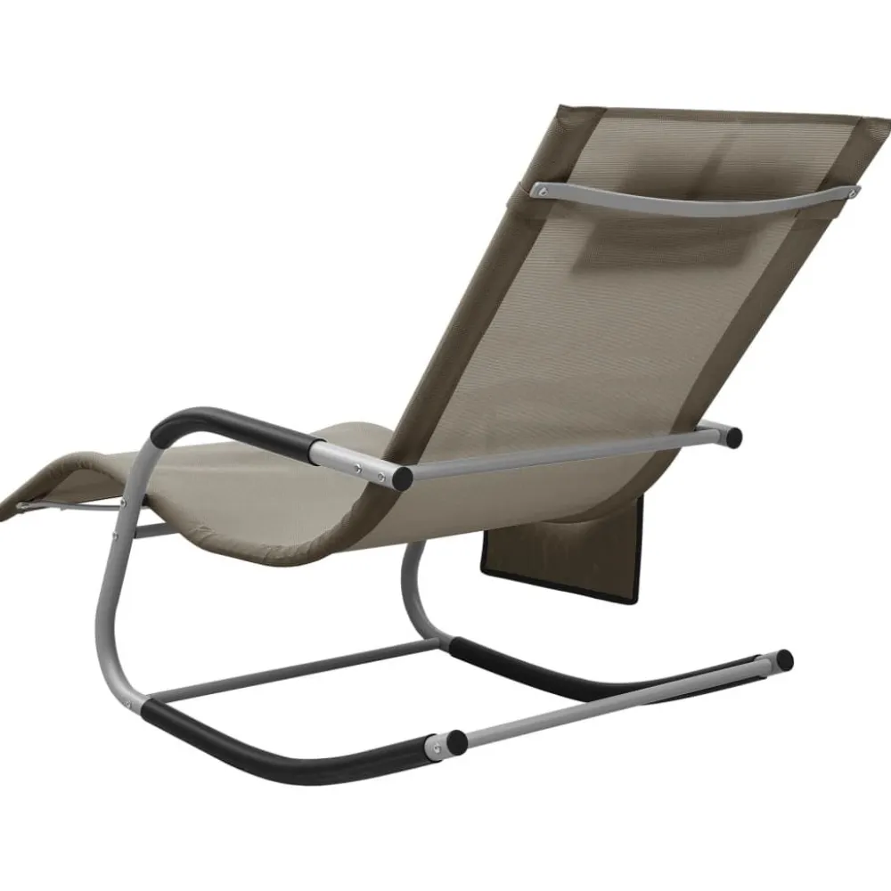 Sale FinePRICE Aurinkotuoli textilene kerma/harmaa