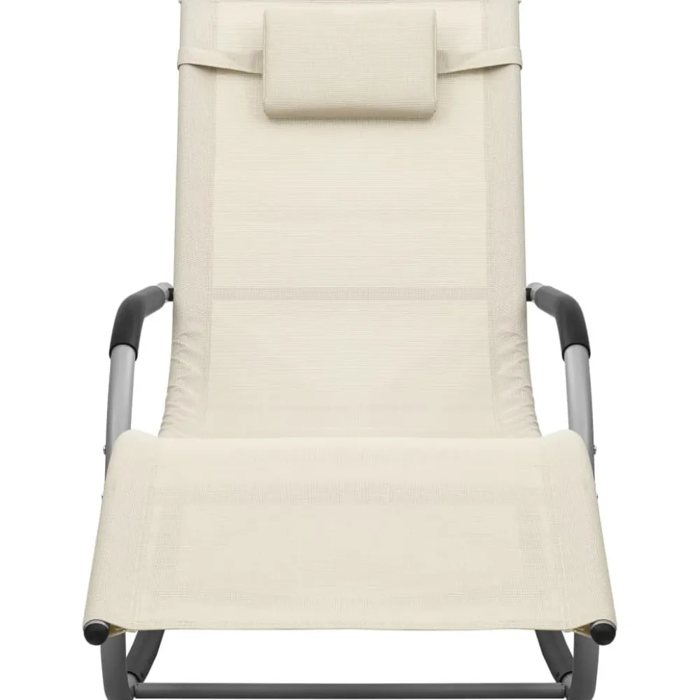 Sale FinePRICE Aurinkotuoli textilene kerma/harmaa