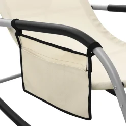 Sale FinePRICE Aurinkotuoli textilene kerma/harmaa