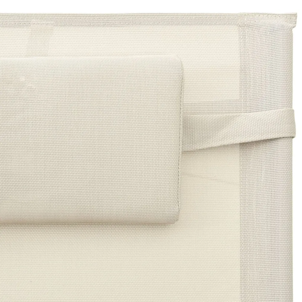 Sale FinePRICE Aurinkotuoli textilene kerma/harmaa