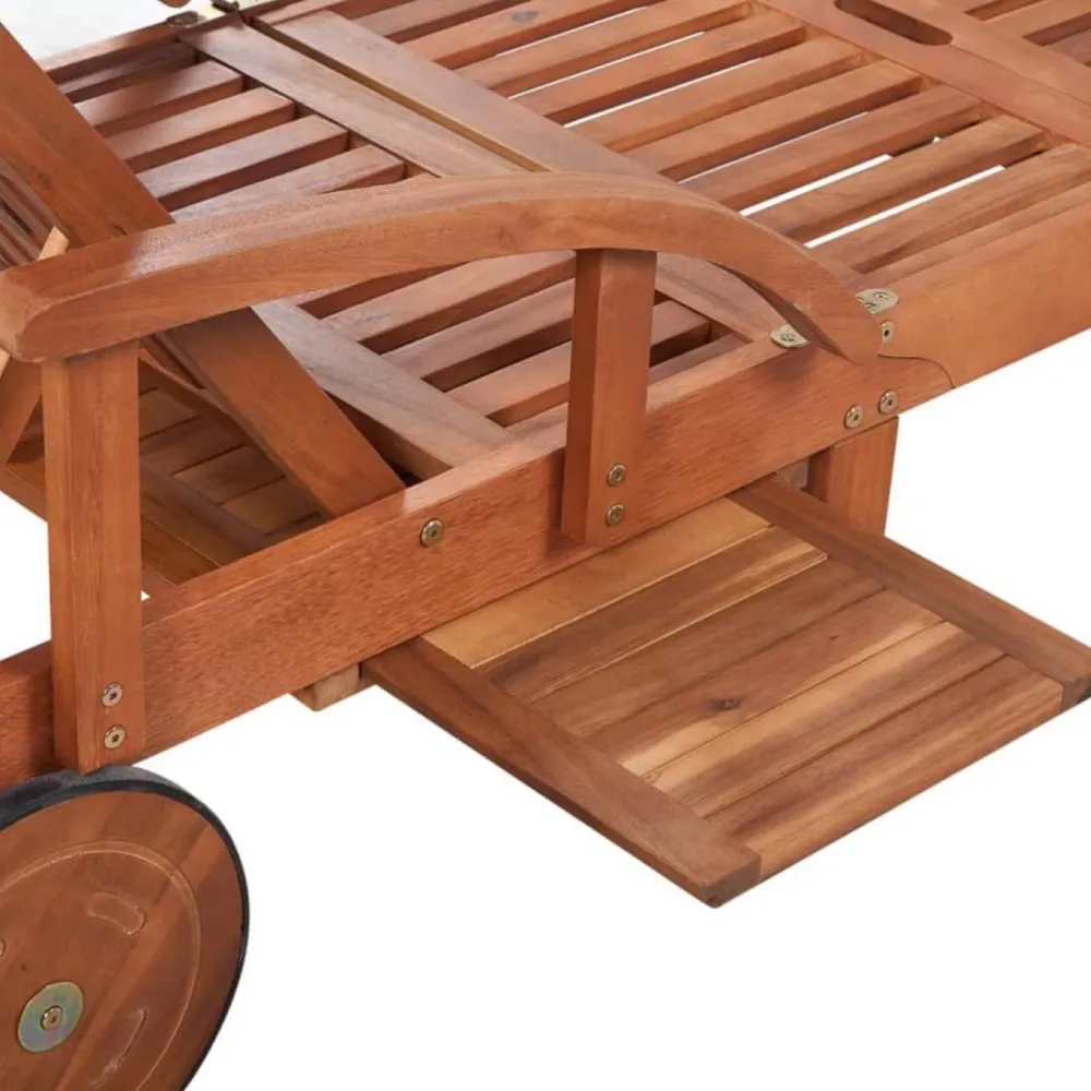 Sale FinePRICE Aurinkotuoli 200x68x(30-83) cm akaasiapuu