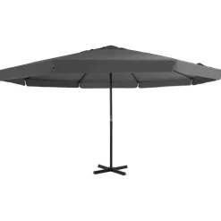 New FinePRICE Aurinkovarjo alumiinitanko 500 cm antrasiitti