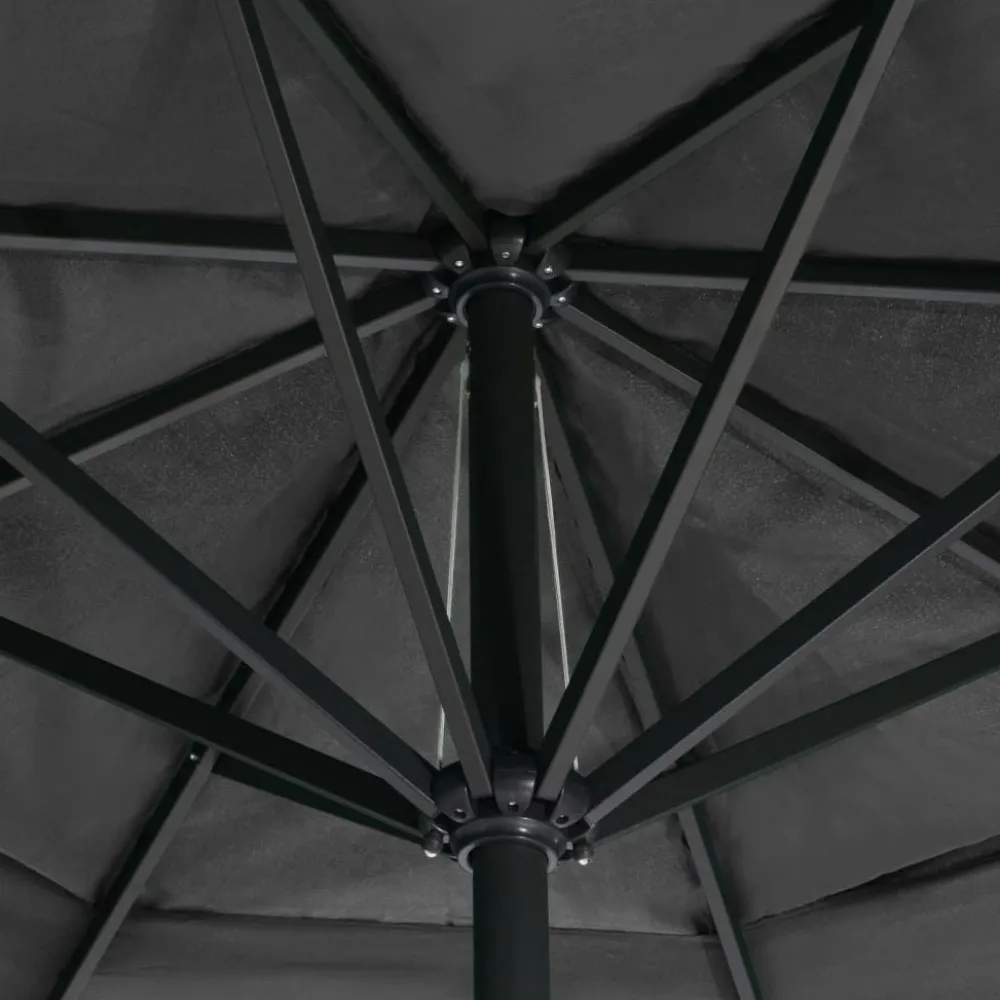 New FinePRICE Aurinkovarjo alumiinitanko 500 cm antrasiitti