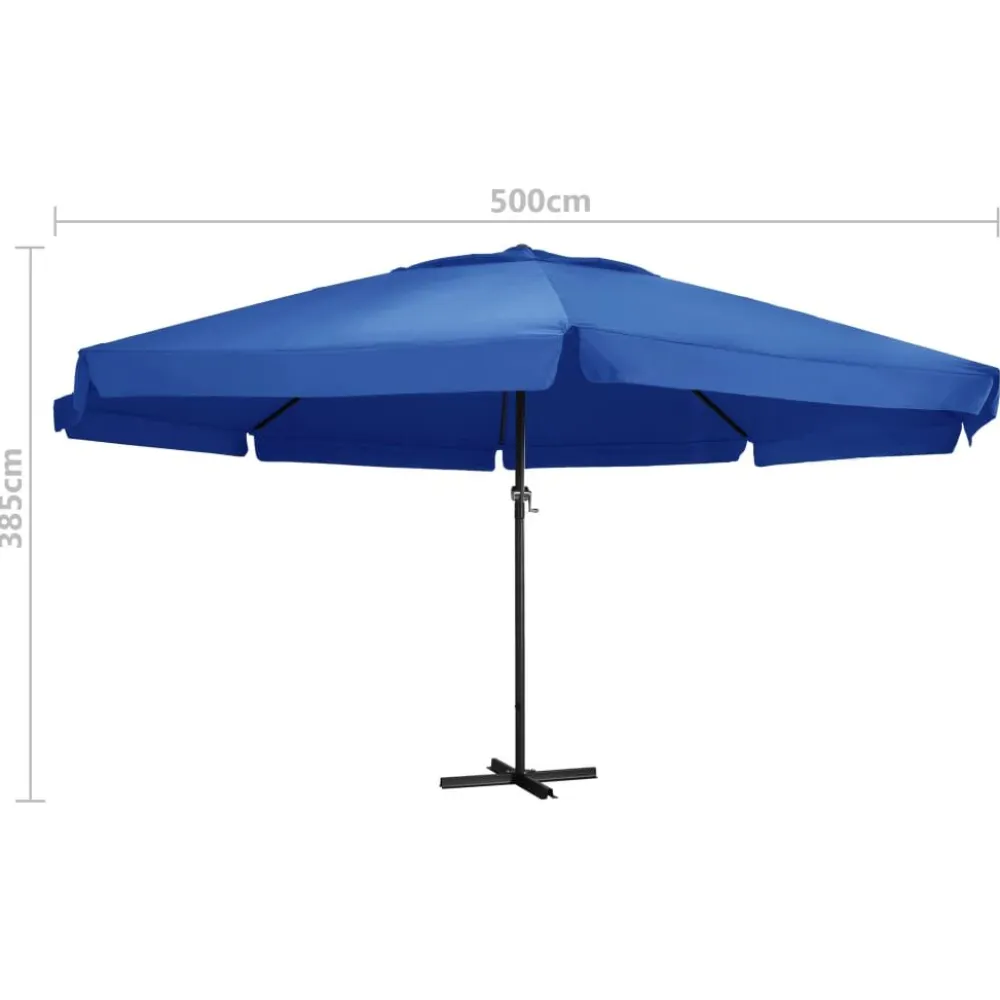 New FinePRICE Aurinkovarjo alumiinitanko 500 cm antrasiitti