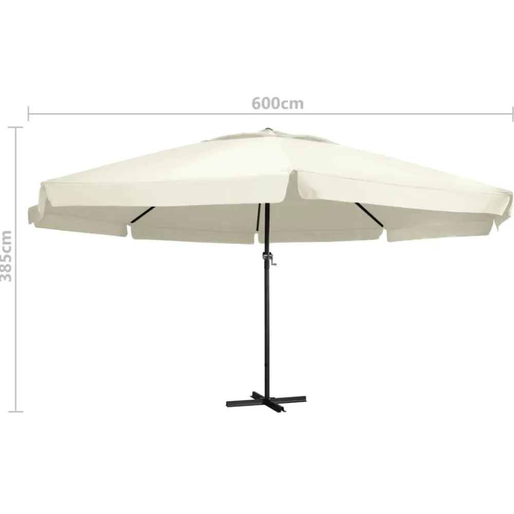 New FinePRICE Aurinkovarjo alumiinitanko 500 cm antrasiitti