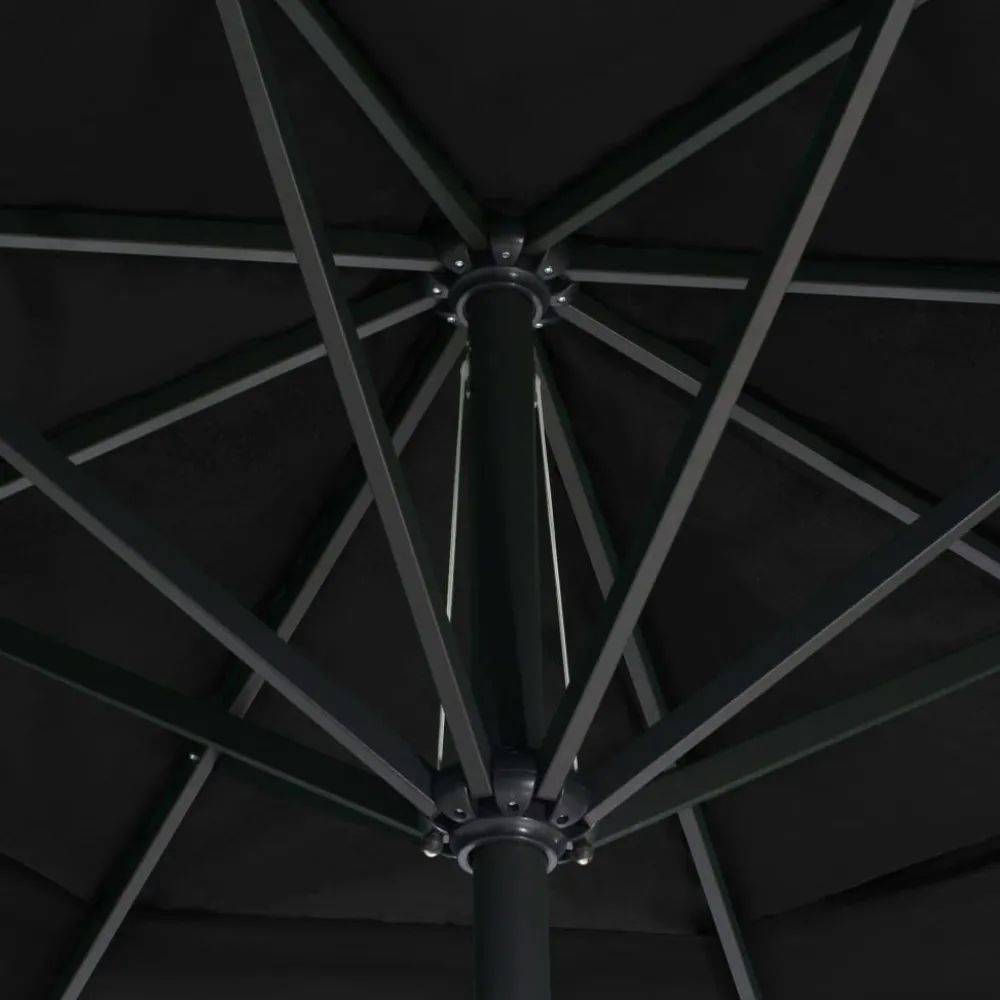 Outlet FinePRICE Aurinkovarjo alumiinitanko 500 cm musta