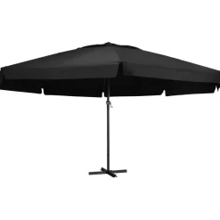 Outlet FinePRICE Aurinkovarjo alumiinitanko 500 cm musta
