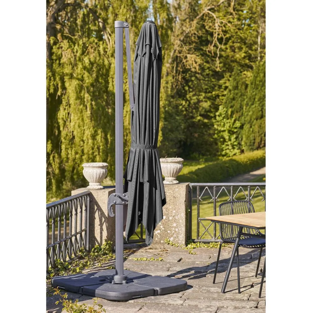 Outlet House Nordic Aurinkovarjo Baza, 295x295cm, musta