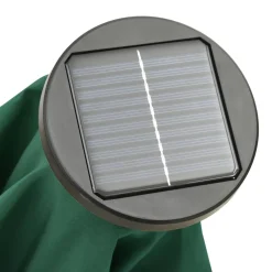Clearance FinePRICE Aurinkovarjo LED-valolla 200x211 cm alumiini musta